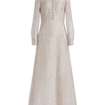 Abito maxi con stampa fiori in rosa chiaro 
