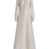 Abito maxi con stampa fiori in rosa chiaro 