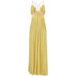 Abito lungo con orlo in pizzo giallo Alberta Ferretti - donna 