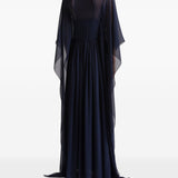 Abito lungo con scollo a V in blu Alberta ferretti - donna 
