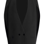 Giacca doppiopetto senza maniche in nero Alberta Ferretti - donna 