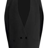 Giacca doppiopetto senza maniche in nero Alberta Ferretti - donna 