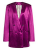 Alberta Ferretti purple satin double-breasted jacket - women