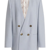 Giacca doppiopetto senza revers in azzurro chiaro Alberta Ferretti - donna 