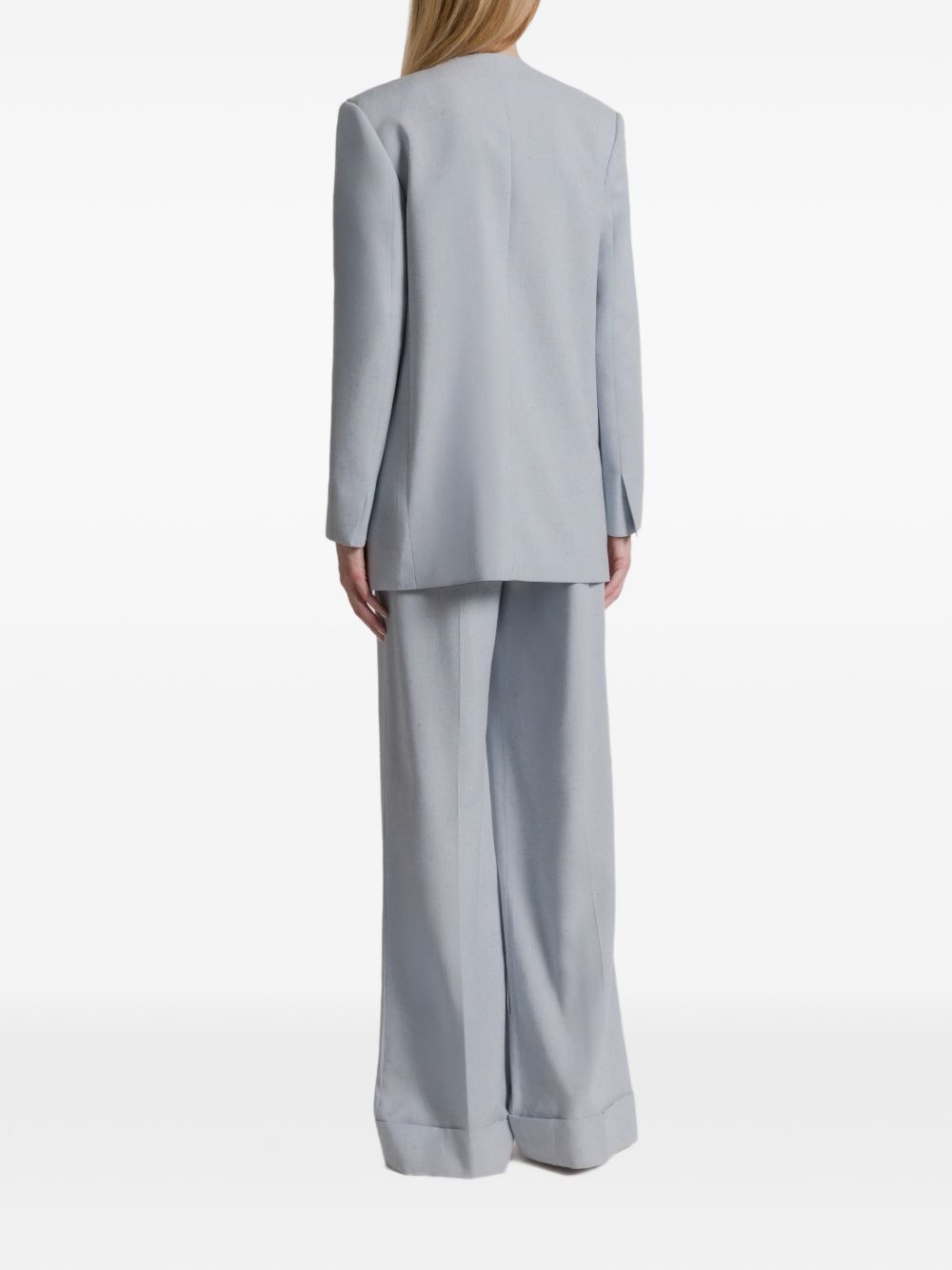 Giacca doppiopetto senza revers in azzurro chiaro Alberta Ferretti - donna 