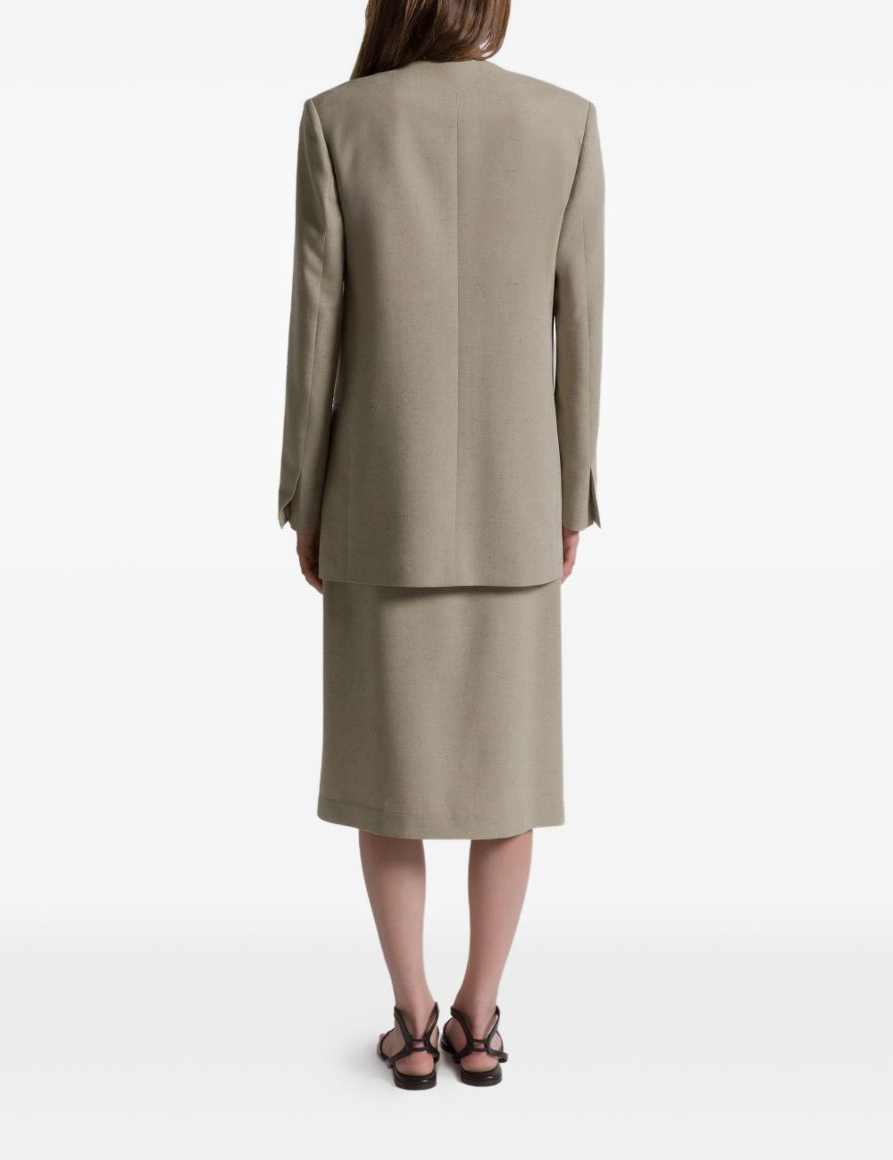 Giacca doppiopetto senza revers in grigio chiaro Alberta Ferretti - donna 