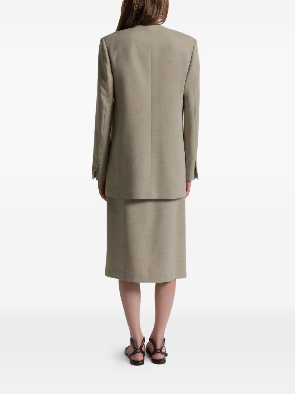 Giacca doppiopetto senza revers in grigio chiaro Alberta Ferretti - donna 