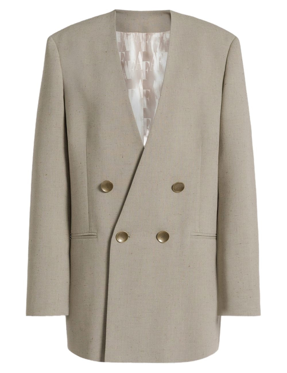 Giacca doppiopetto senza revers in grigio chiaro Alberta Ferretti - donna 