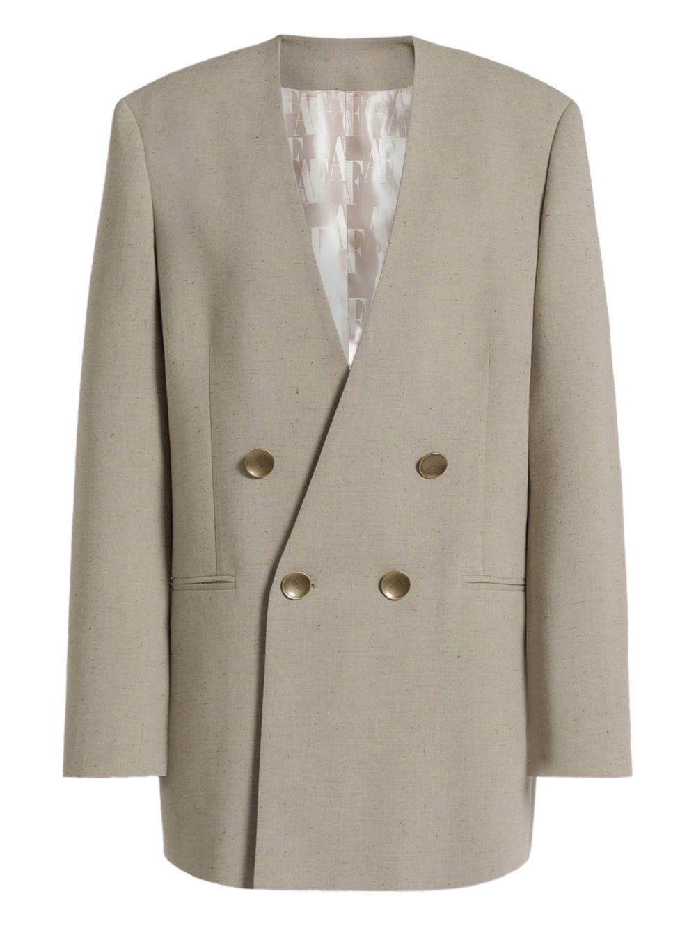 Giacca doppiopetto senza revers in grigio chiaro Alberta Ferretti - donna 