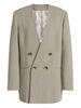 Giacca doppiopetto senza revers in grigio chiaro Alberta Ferretti - donna
