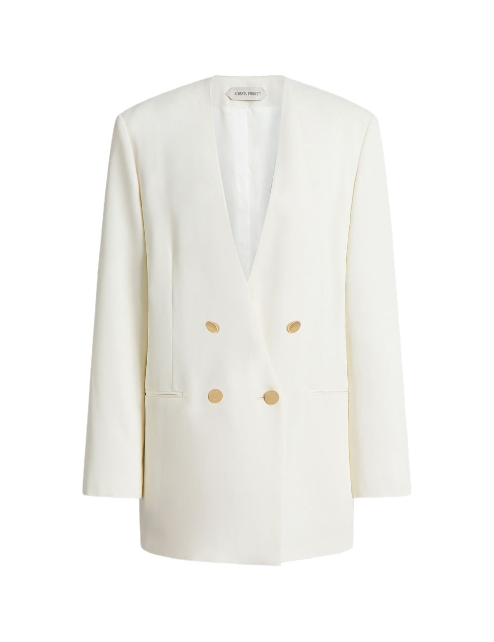 Blazer doppiopetto in avorio Alberta Ferretti - donna 