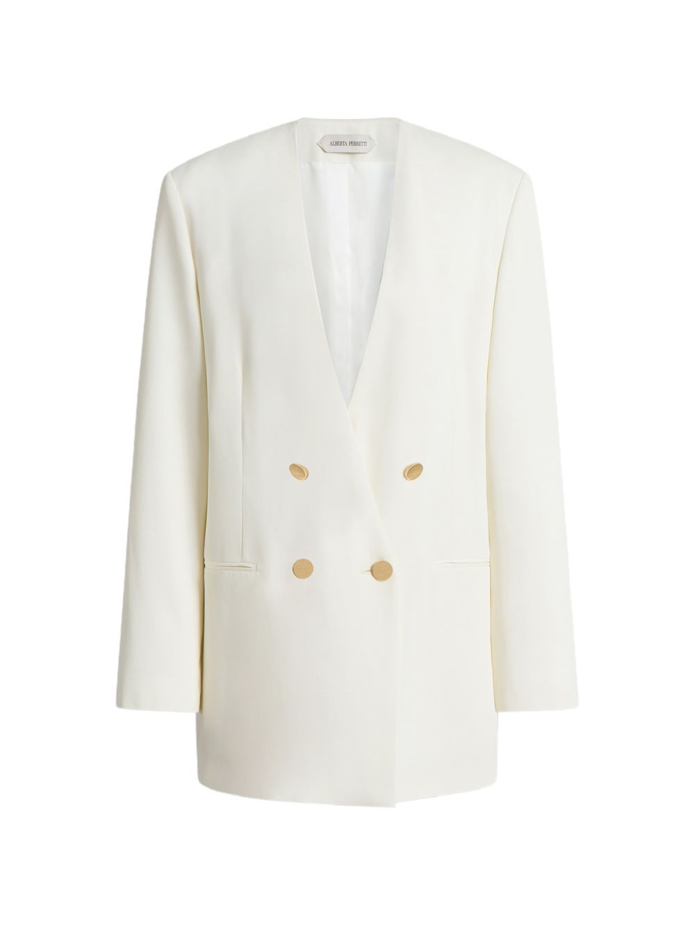 Blazer doppiopetto in avorio Alberta Ferretti - donna 