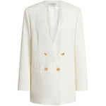 Blazer doppiopetto in avorio Alberta Ferretti - donna 