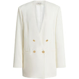 Blazer doppiopetto in avorio Alberta Ferretti - donna 