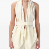 Top con scollo all'americana in bianco Alberta ferretti - donna 