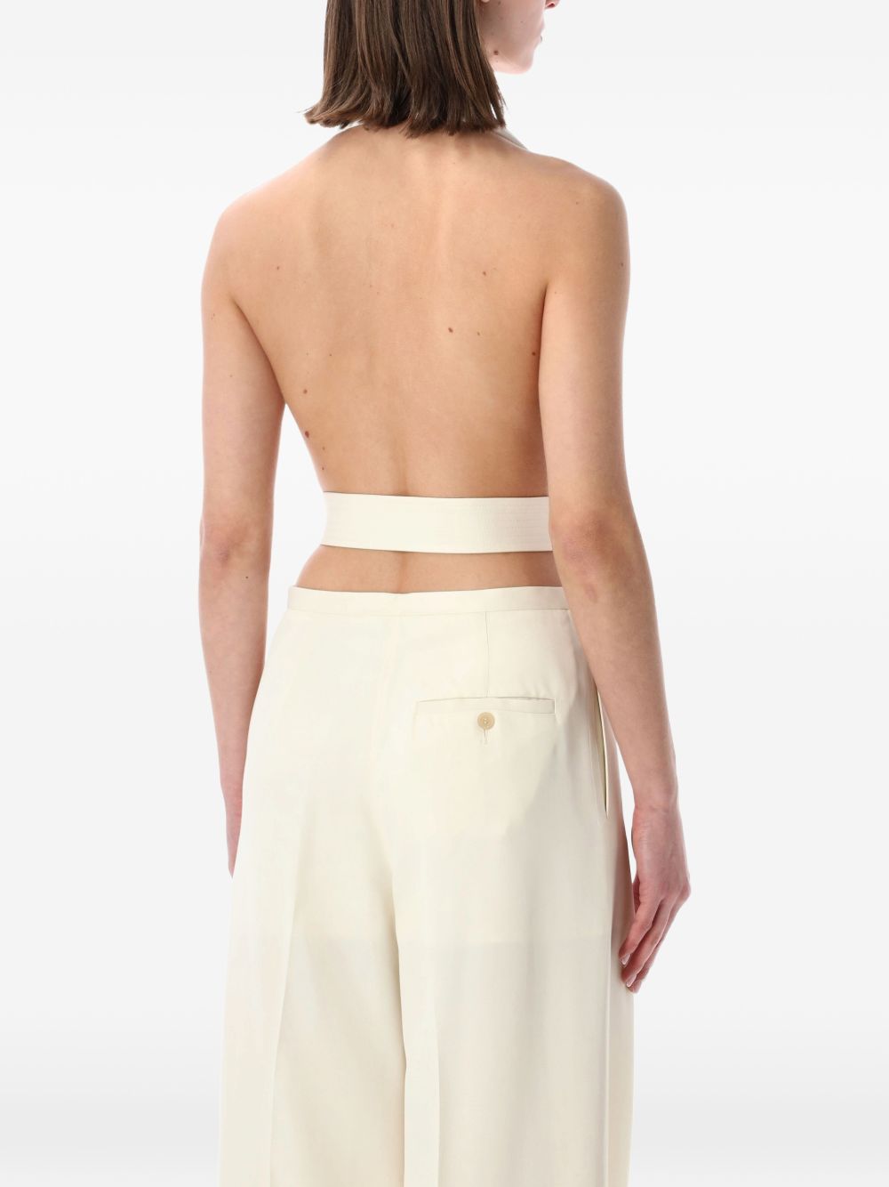 Top con scollo all'americana in bianco Alberta ferretti - donna 