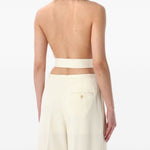 Top con scollo all'americana in bianco Alberta ferretti - donna 