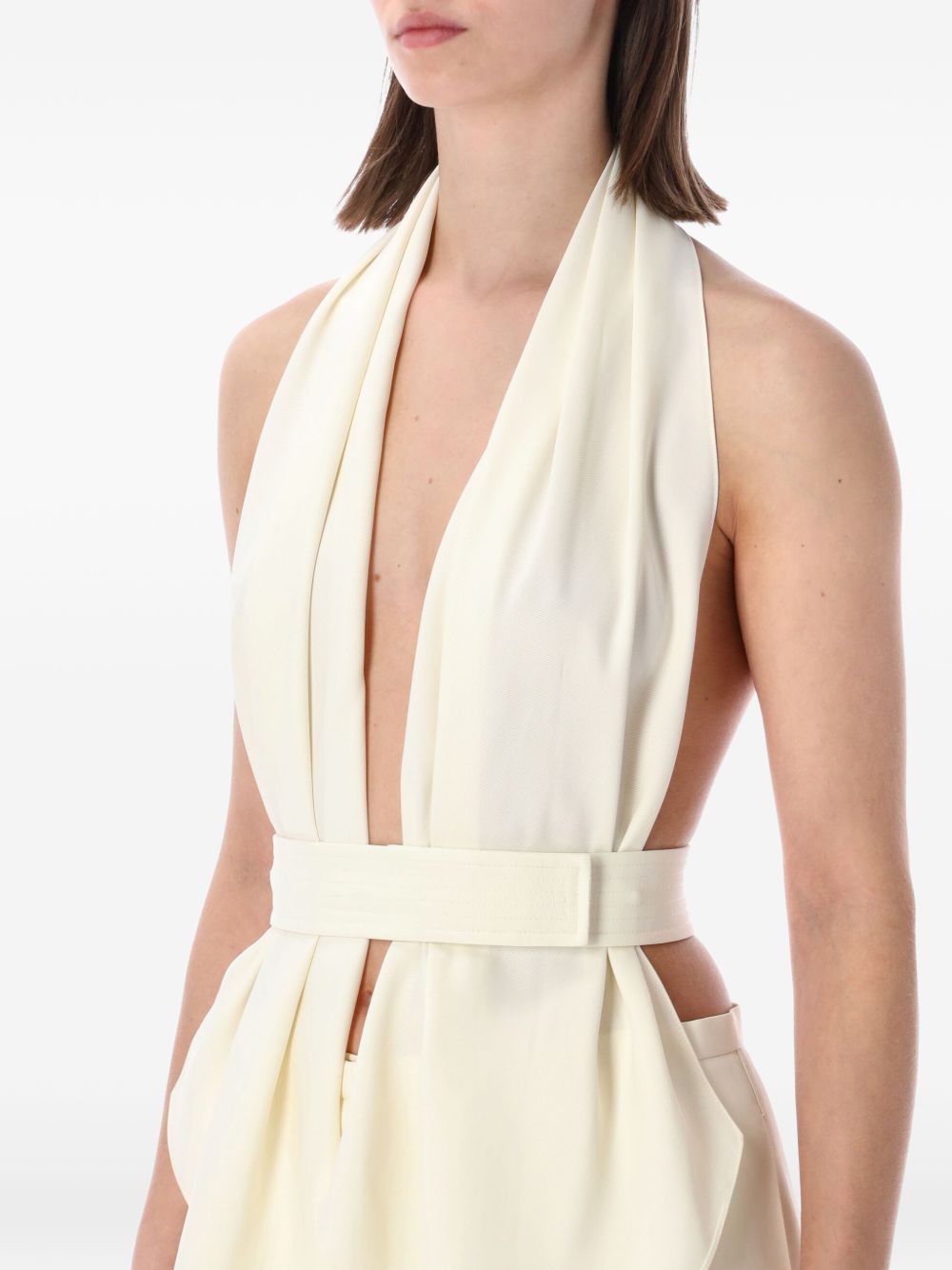 Top con scollo all'americana in bianco Alberta ferretti - donna 