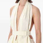 Top con scollo all'americana in bianco Alberta ferretti - donna 