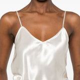 Blusa con scollo a V in avorio Alberta Ferretti - donna 
