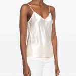 Blusa con scollo a V in avorio Alberta Ferretti - donna 