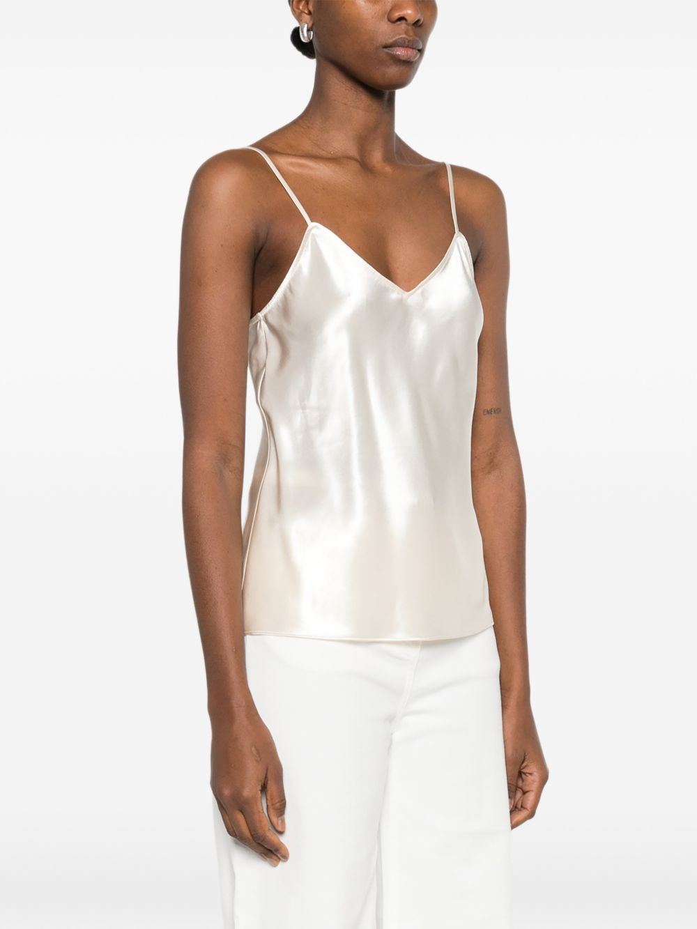 Blusa con scollo a V in avorio Alberta Ferretti - donna 