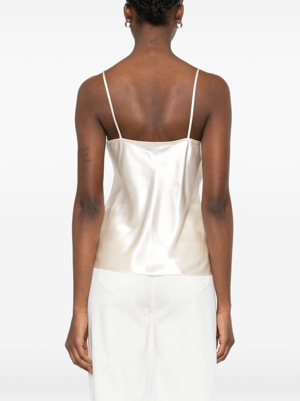 Blusa con scollo a V in avorio Alberta Ferretti - donna 