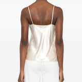 Blusa con scollo a V in avorio Alberta Ferretti - donna 