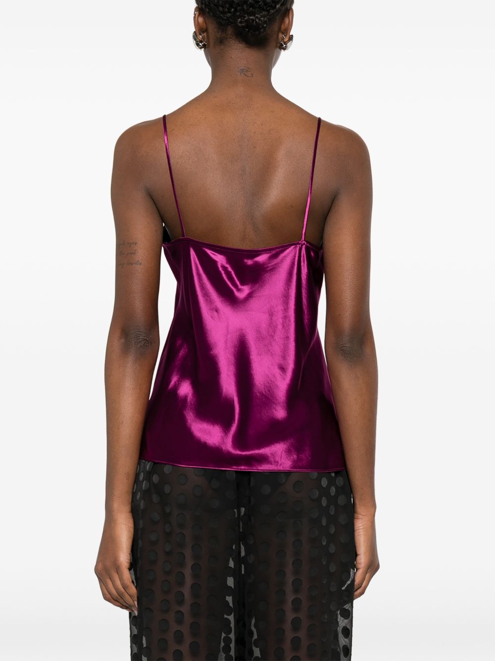 Top viola con scollo a V e spalline sottili in viola  Alberta ferretti - donna 