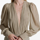 Body a maniche lunghe in beige Alberta ferretti - donna 