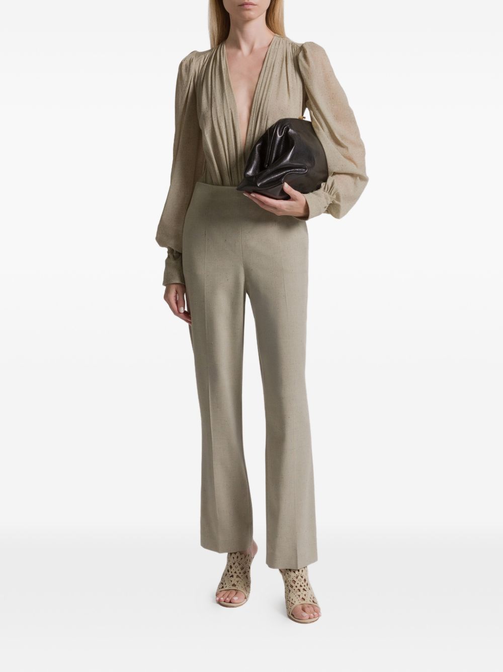 Body a maniche lunghe in beige Alberta ferretti - donna 