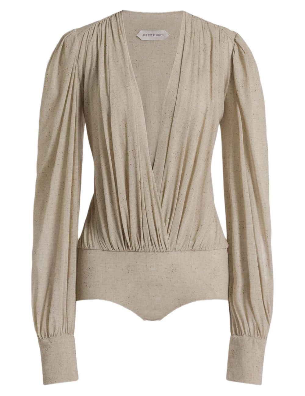 Body a maniche lunghe in beige Alberta ferretti - donna 