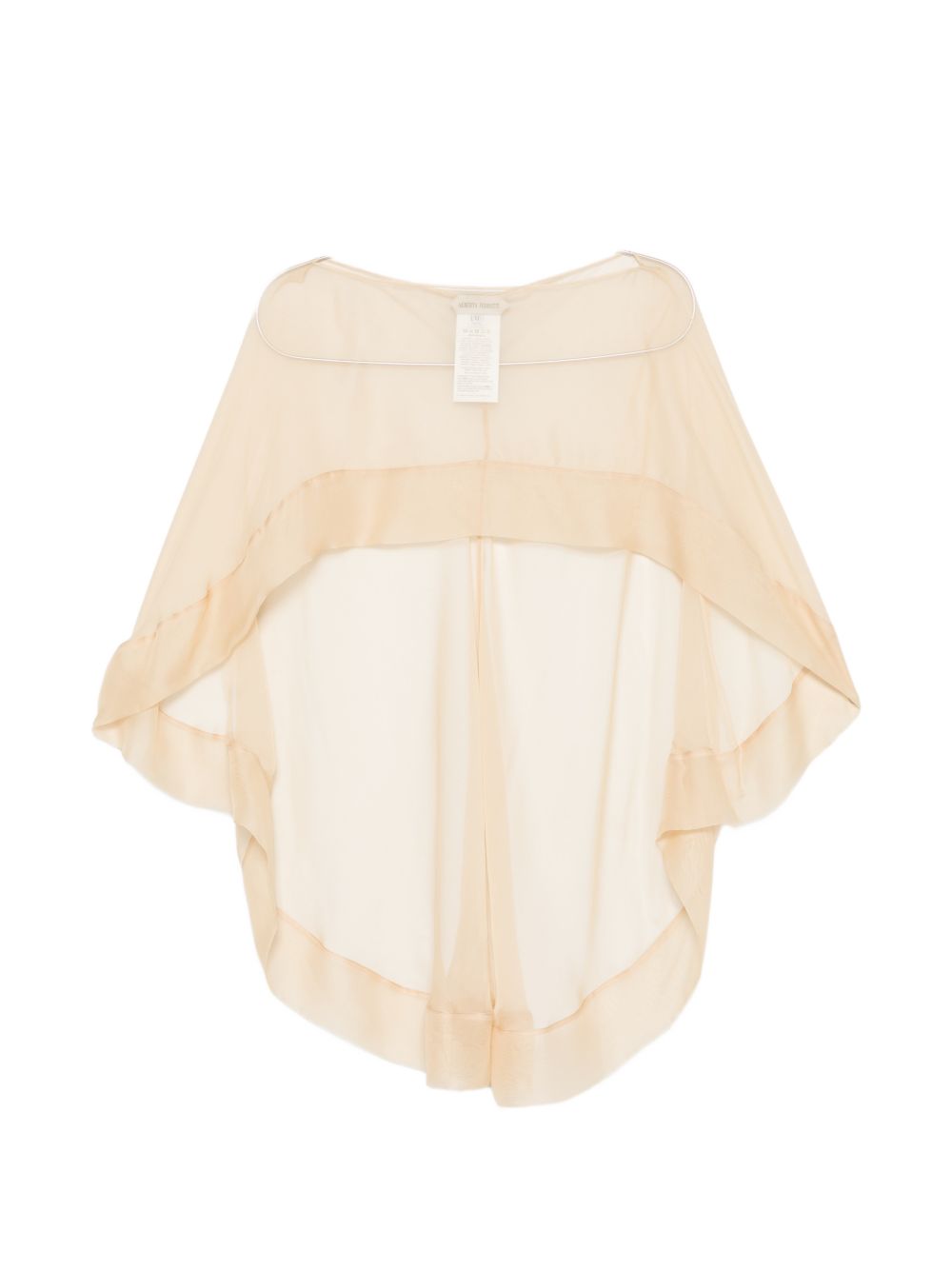 Mantello di seta trasparente in beige Alberta ferretti - donna 