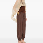 Mantello di seta trasparente in beige Alberta ferretti - donna 