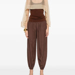 Mantello di seta trasparente in beige Alberta ferretti - donna 