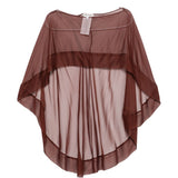 Mantello di seta trasparente in marrone Alberta ferretti - donna 