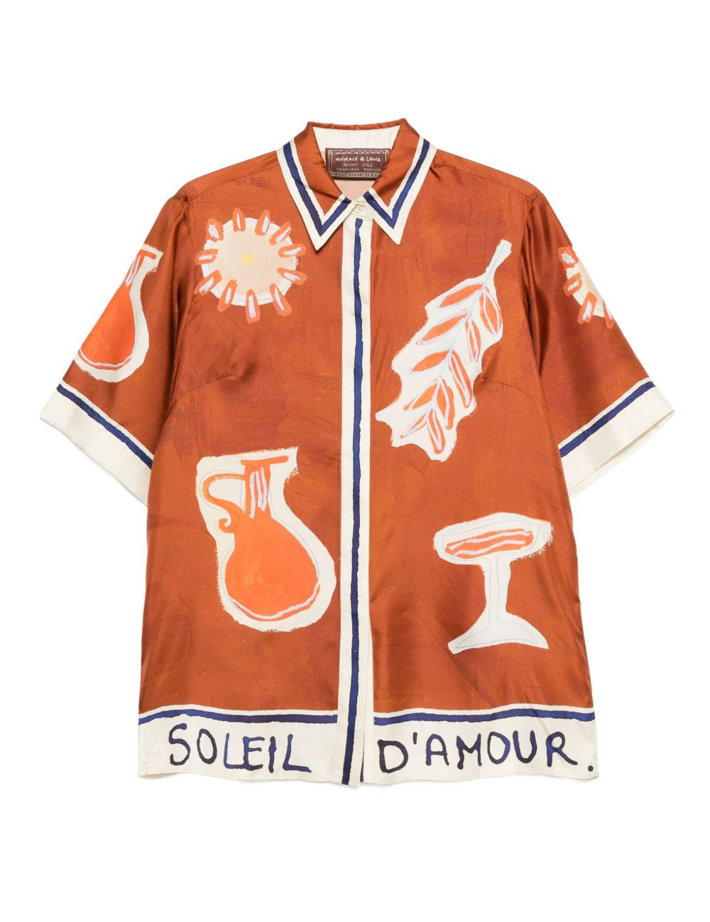 Camicia Soleil D'Amour con stampa grafica in arancione Alemais - donna 