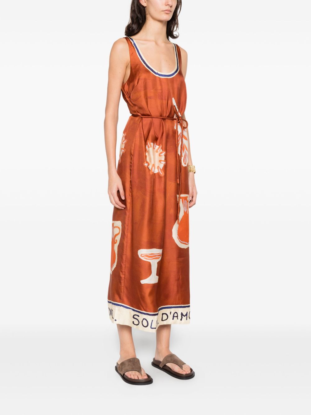 Abito midi soleil d'amour in arancione Alemais - donna 
