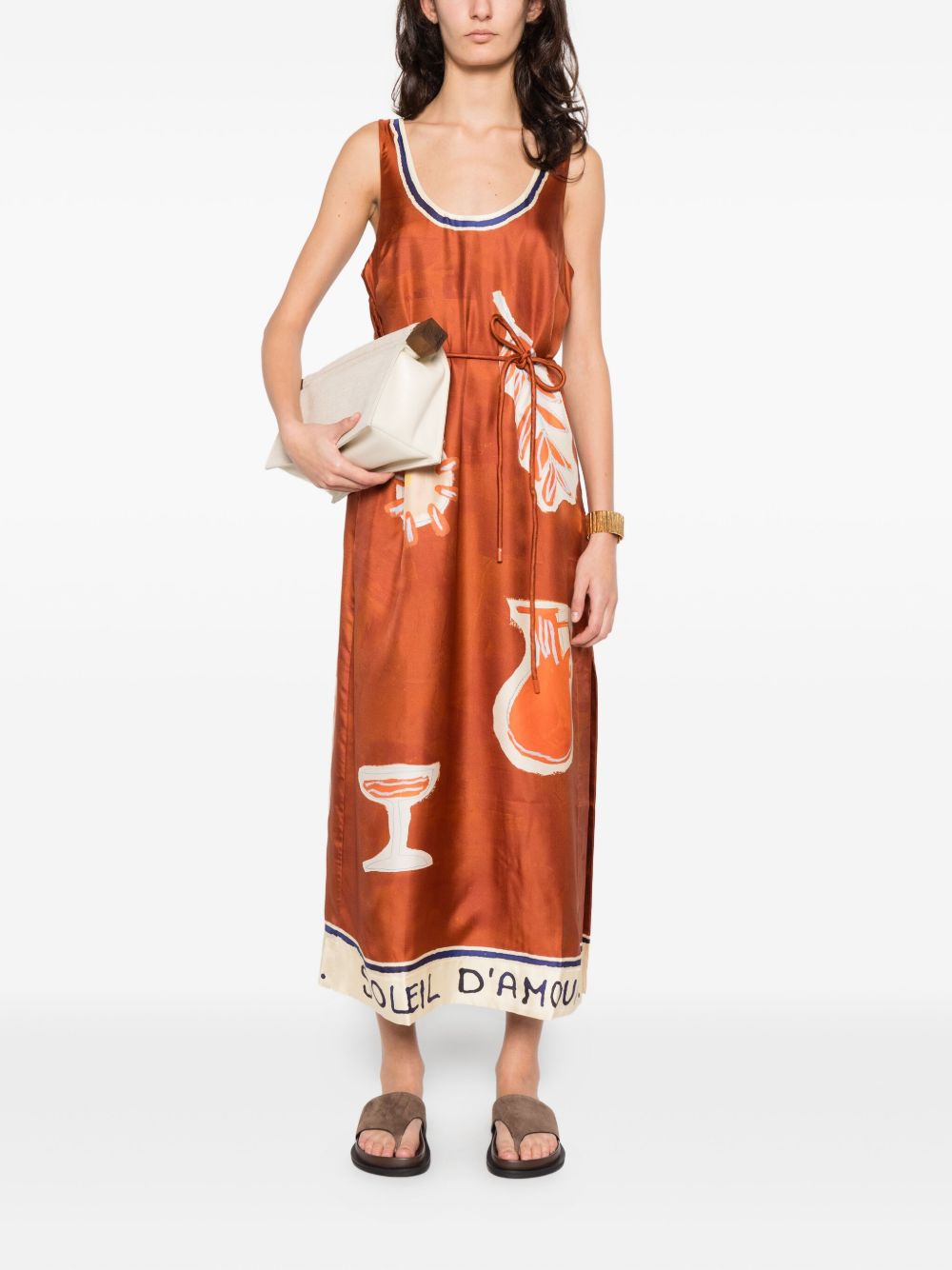 Abito midi soleil d'amour in arancione Alemais - donna 