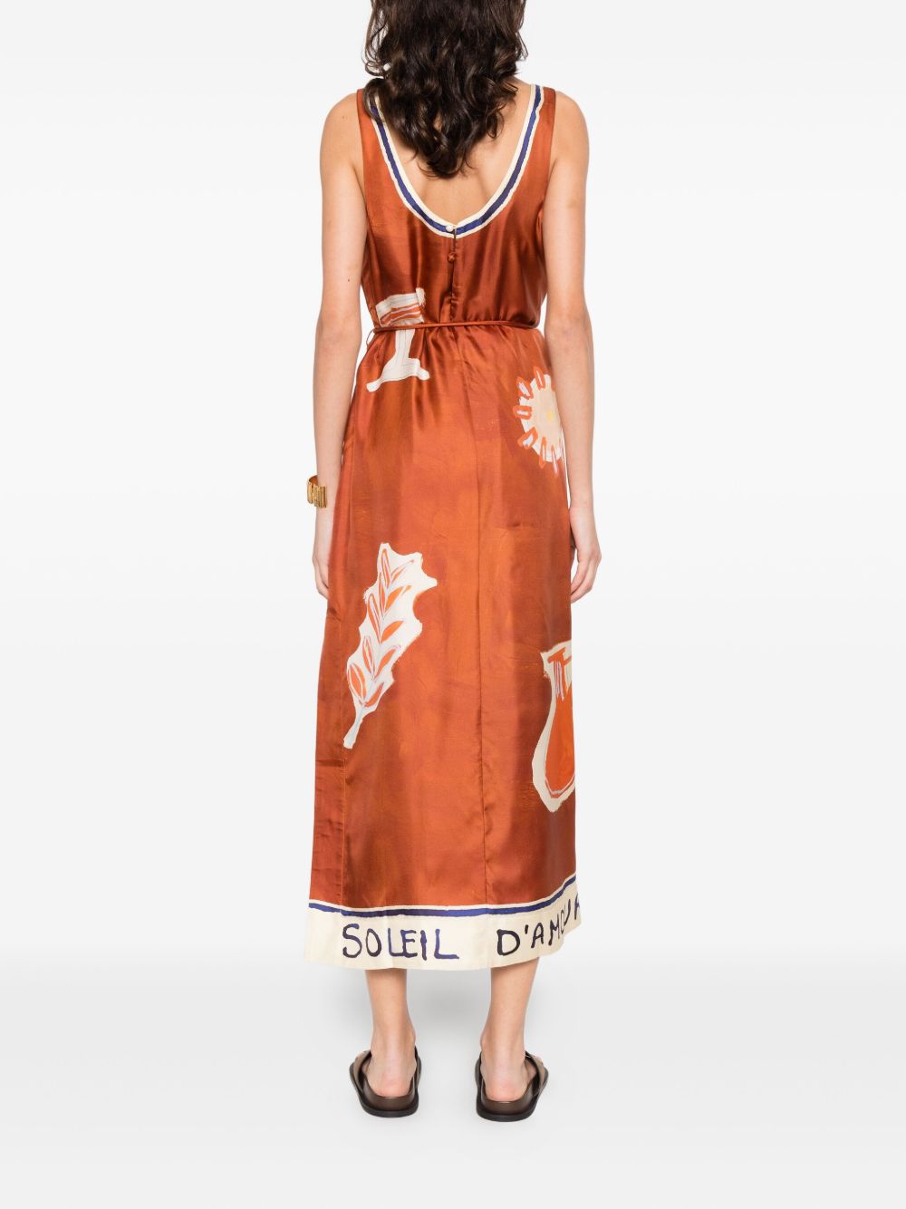 Abito midi soleil d'amour in arancione Alemais - donna 