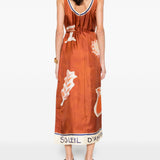 Abito midi soleil d'amour in arancione Alemais - donna 