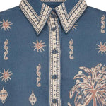 Camicia acacia con stampa in blu Alemais - donna 