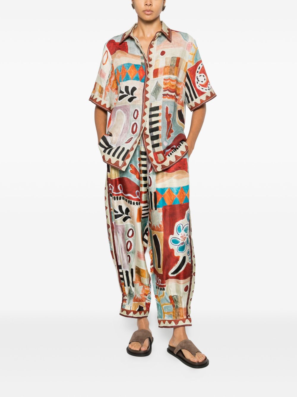 Camicia con stampa all-over michelle multicolore Alemais - donna 
