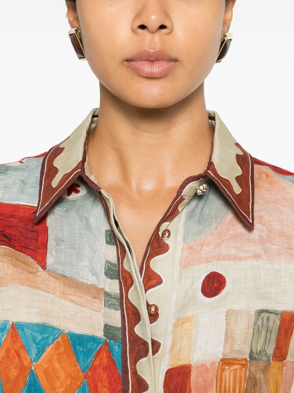 Camicia con stampa all-over michelle multicolore Alemais - donna 