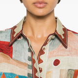 Camicia con stampa all-over michelle multicolore Alemais - donna 