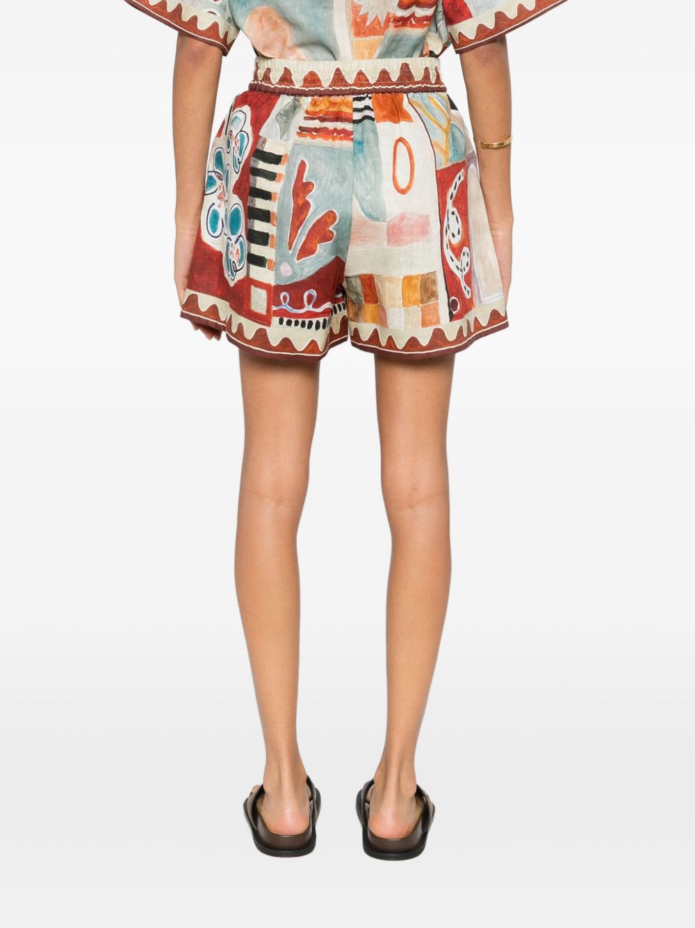 Shorts Michelle con stampa astratta in multicolore Alemais - donna 