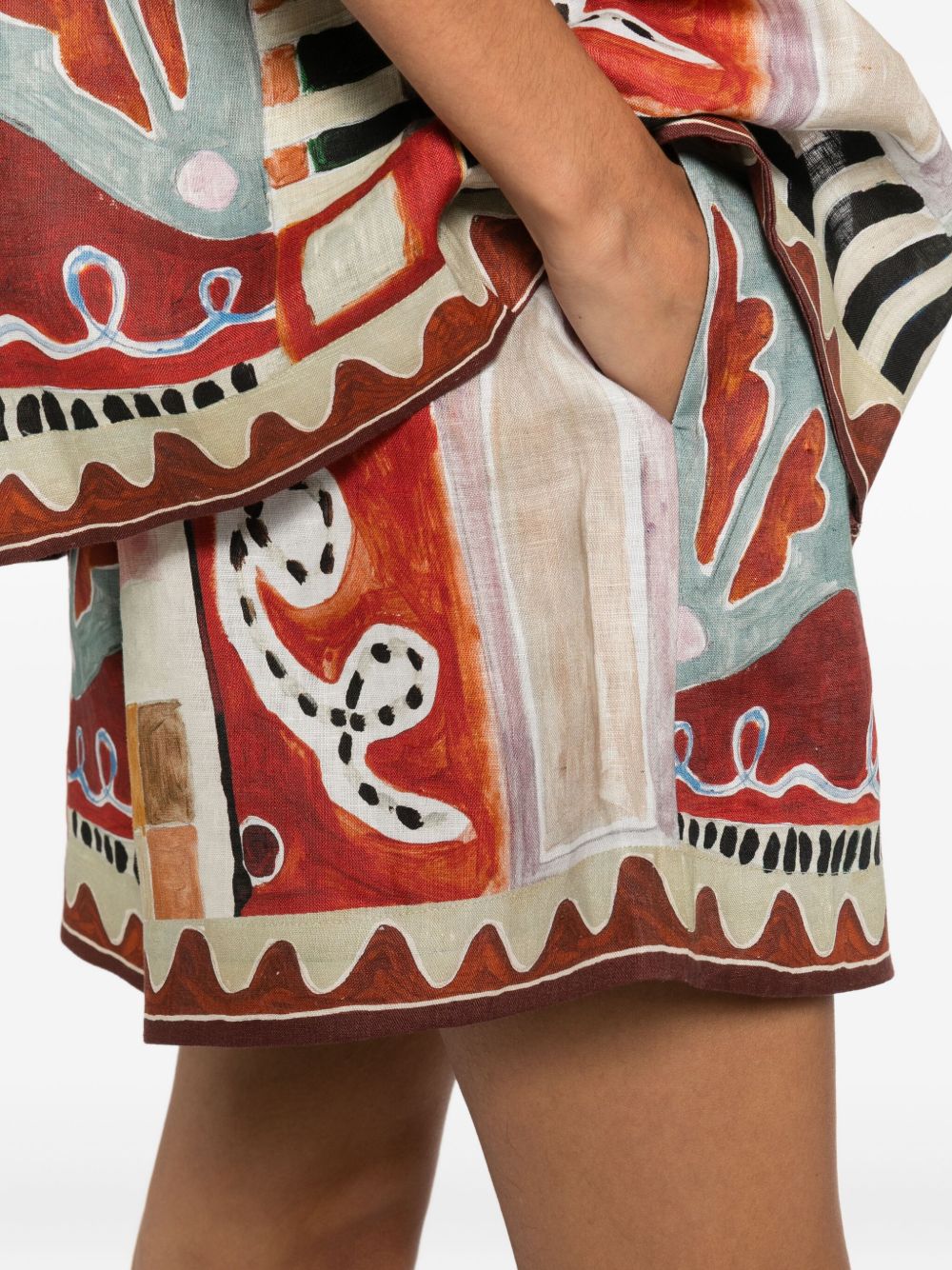 Shorts Michelle con stampa astratta in multicolore Alemais - donna 