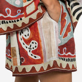 Shorts Michelle con stampa astratta in multicolore Alemais - donna 