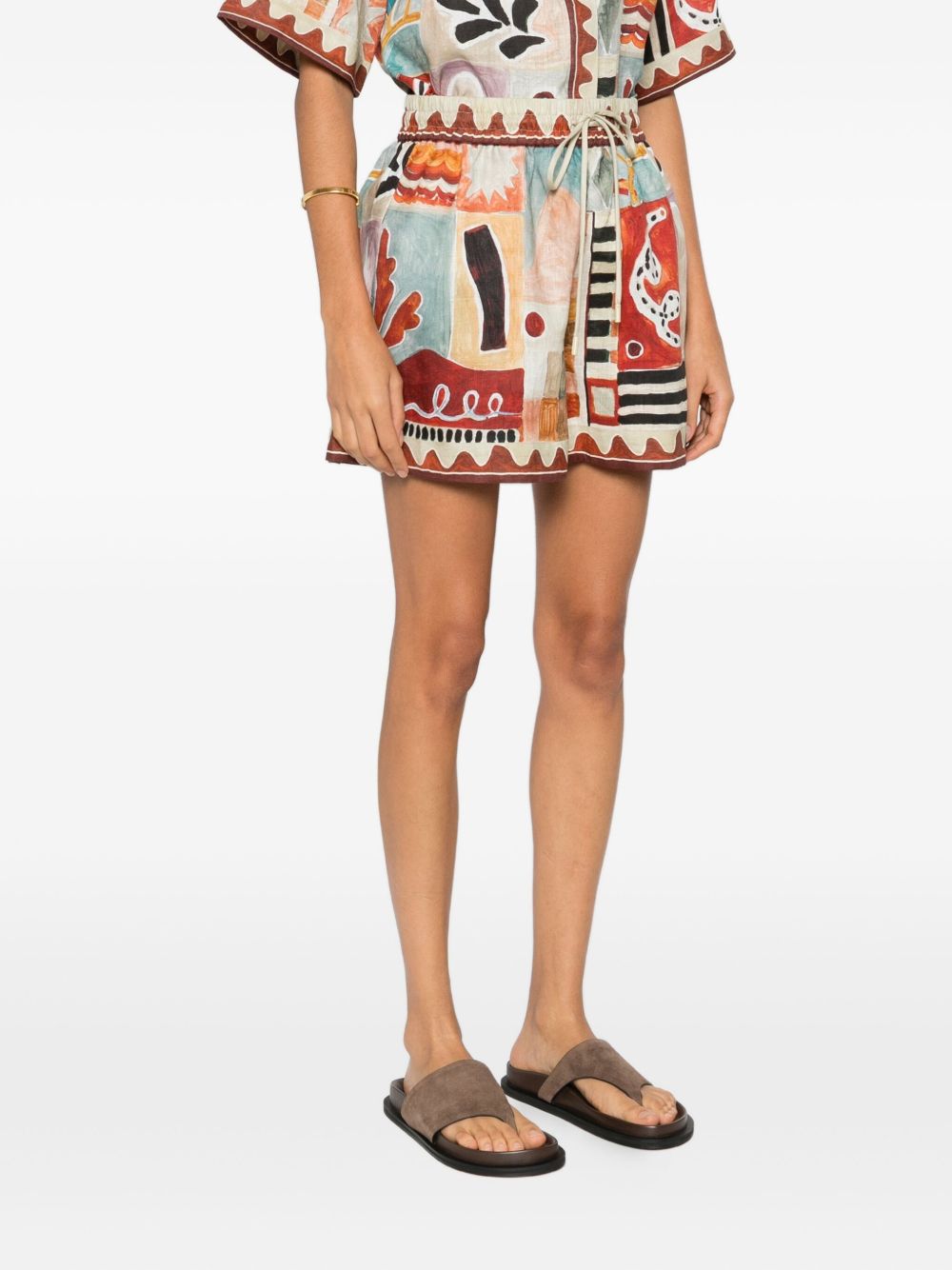 Shorts Michelle con stampa astratta in multicolore Alemais - donna 