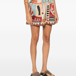 Shorts Michelle con stampa astratta in multicolore Alemais - donna 